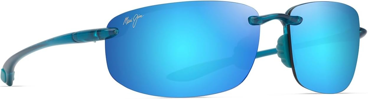 Gloss Black Oversized Unisex Polarized Sunglasses with Blue Mirrored Lenses