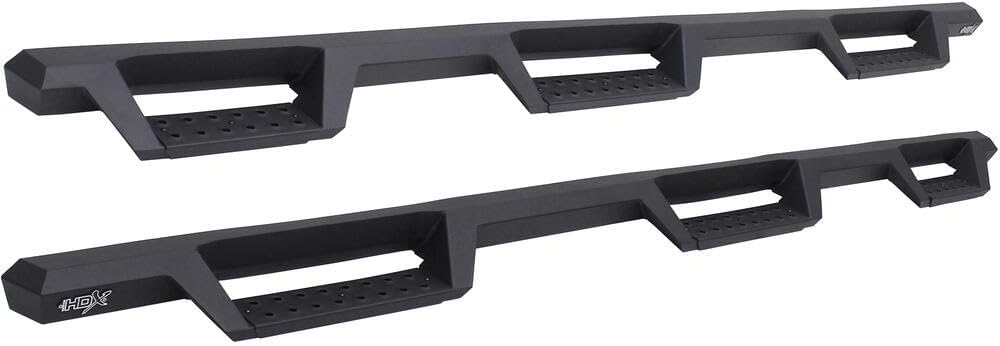 Westin 56-534575 HDX Drop Wheel to Wheel Nerf Bars fits 2007-2019 Silverado Sierra 1500 2500 3500 Crew Cab 6'5" Bed & Dually 8' Bed (Exc Classic) Textured Black Pair