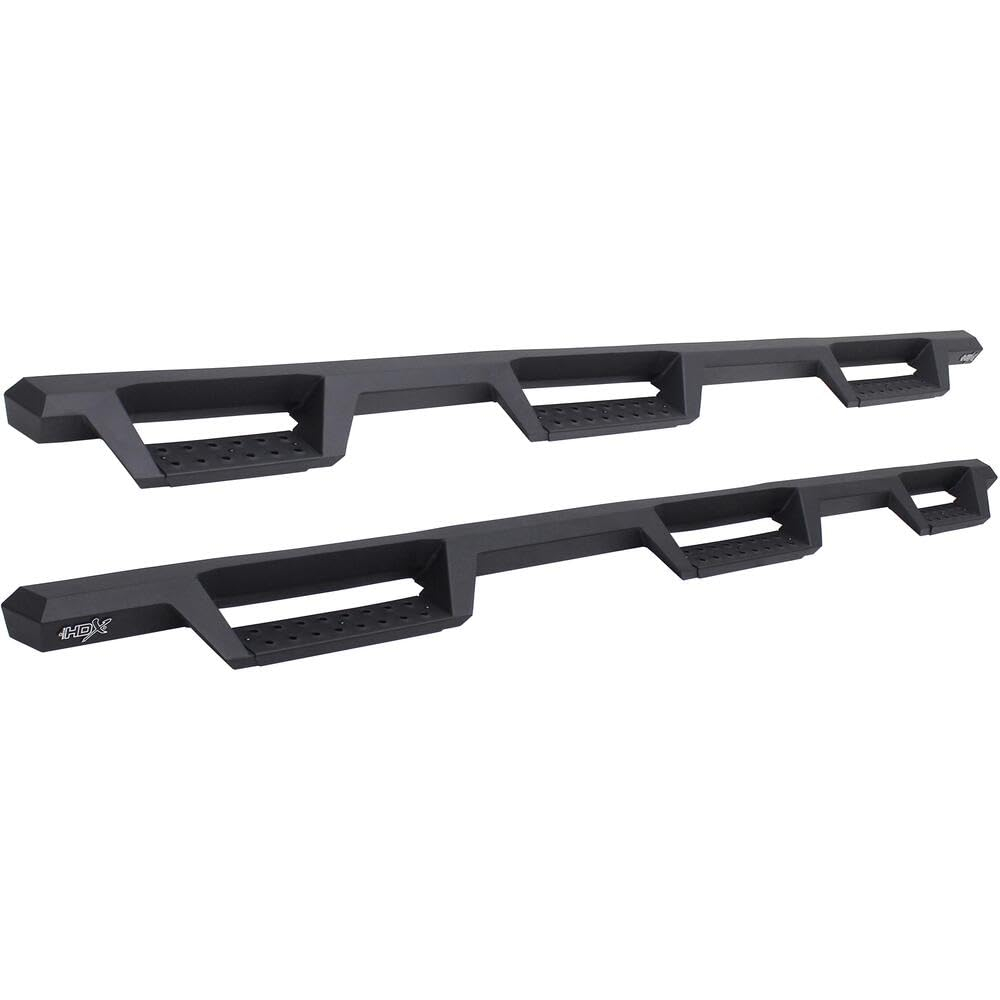 HDX Black Square Tube Wheel-to-Wheel Nerf Step Bars