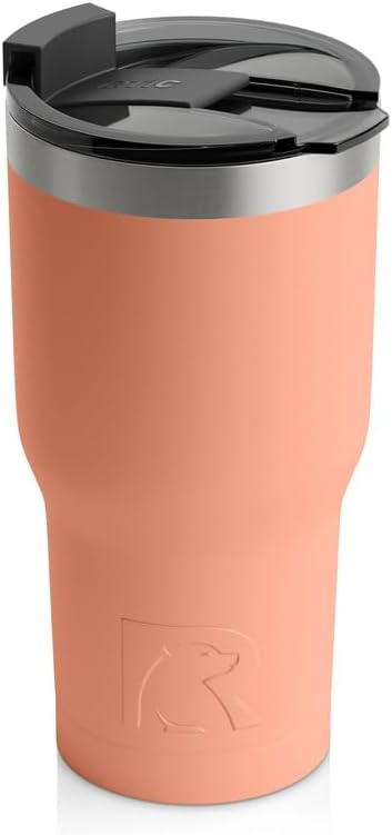 Salmon Orange 20oz Stainless Steel Insulated Travel Tumbler with Lid