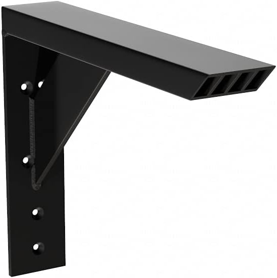 Black Industrial Steel Large Shelf Bracket for Countertops
