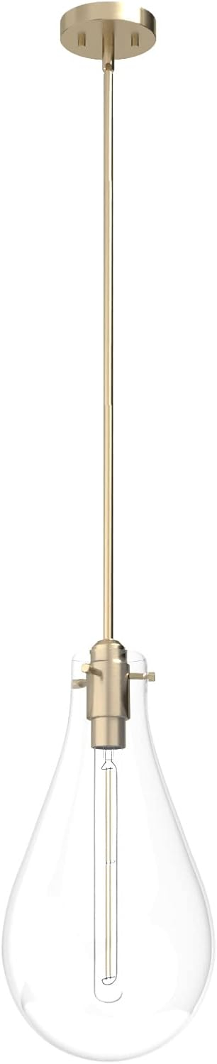 Hunter - Lundin 1-light Alturas Gold, Medium Size Pendant Light, Dimmable, Formal Style, Teardrop Shaped, for Bedrooms, Kitchens, Dining, Living Rooms - 19564