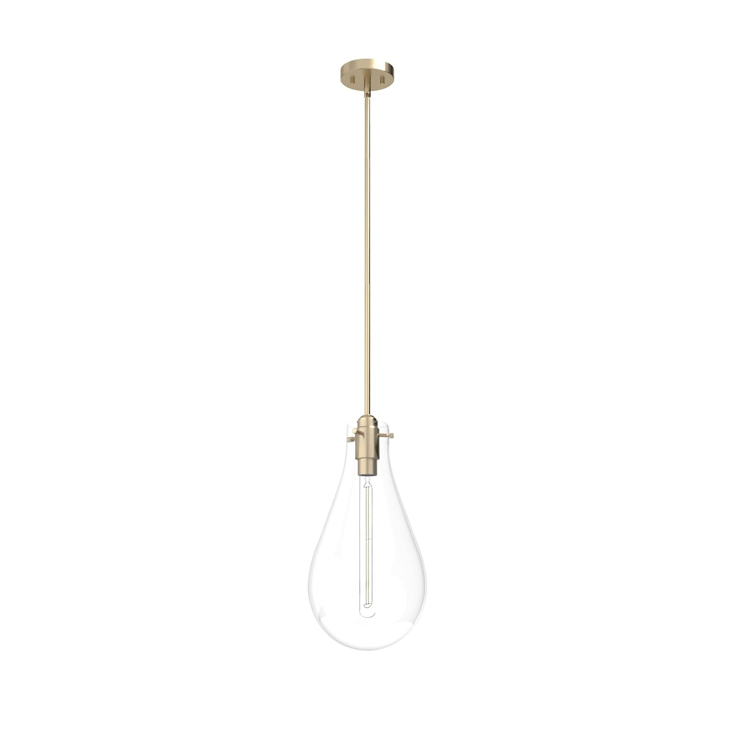 Hunter - Lundin 1-light Alturas Gold, Medium Size Pendant Light, Dimmable, Formal Style, Teardrop Shaped, for Bedrooms, Kitchens, Dining, Living Rooms - 19564