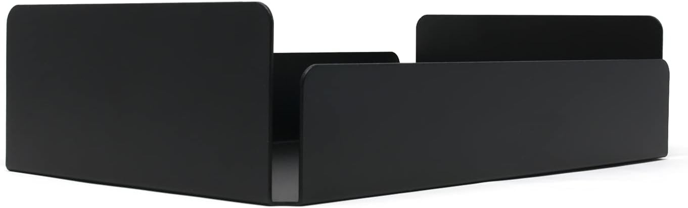 Modern Metal Tray Organizer for Bathroom Vanity Countertop Storage, Black