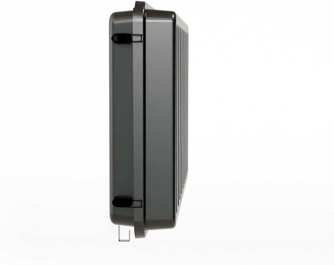 Black ABS Plastic Full-Motion Outdoor TV Enclosure with Wall Mount