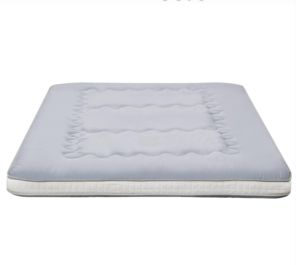 Dr.Futon Japanese Floor Futon Mattress Extra Thick Folding Roll Up Bed Topper Mat for Guest,Lounger and Tavel