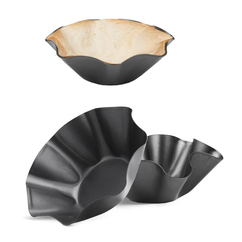 RUVINCE taco bowl shell maker: Large-Nonstick 3-Pack Tortilla Bowl Maker - Craft Perfect Taco Bowls & Salad Shells for Home Cooking & Entertaining