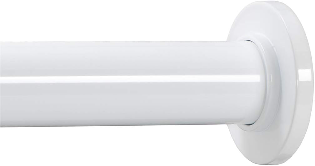 Ivilon Tension Curtain Rod - Hexagonal Spring Tension Rod for Windows or Shower, 24 to 36 Inch, White