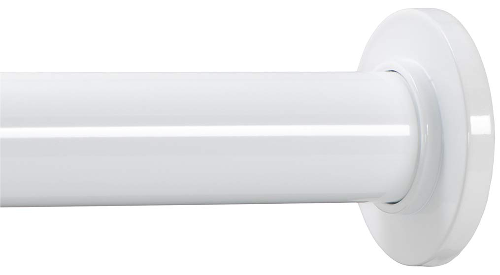 Ivilon Tension Curtain Rod - Hexagonal Spring Tension Rod for Windows or Shower, 24 to 36 Inch, White