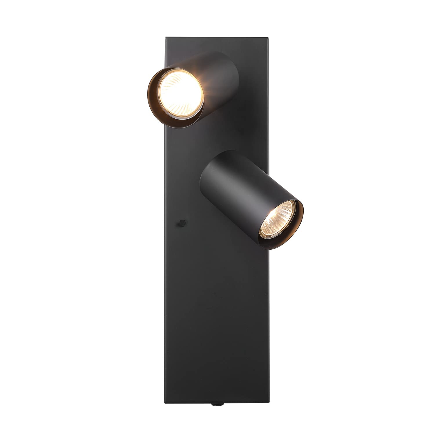 GLOBE Electric 51845 2-Light Plug-in or Hardwire Wall Sconce, Matte Black, in-Line On/Off Switch, Wall Lighting, Wall Lights for Bedroom, Kitchen Sconces Wall Lighting, Home Décor, Bulb Not Included