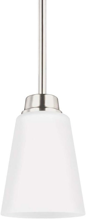 Kerrville 6'' Mini-Pendant in Brushed Nickel with Satin Etched Glass