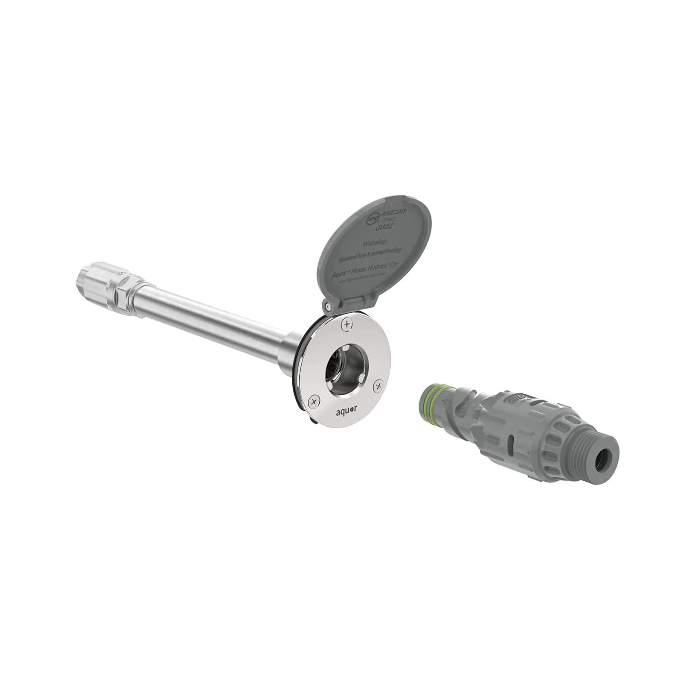 1/2 in. NPT inlet and 3/4 in. Hose Connector x 6 in. L House Hydrant V1+ Modern Outdoor Wall Faucet