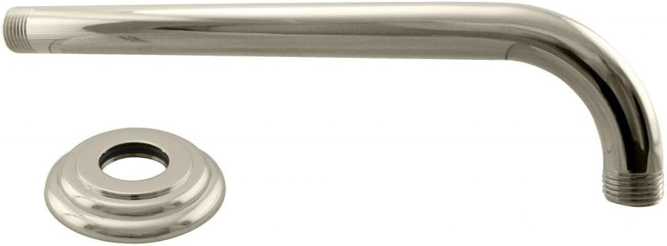 1/2" IPS x 10" IPS Wall Mount 90-Degree Rain Shower Arm with Flange