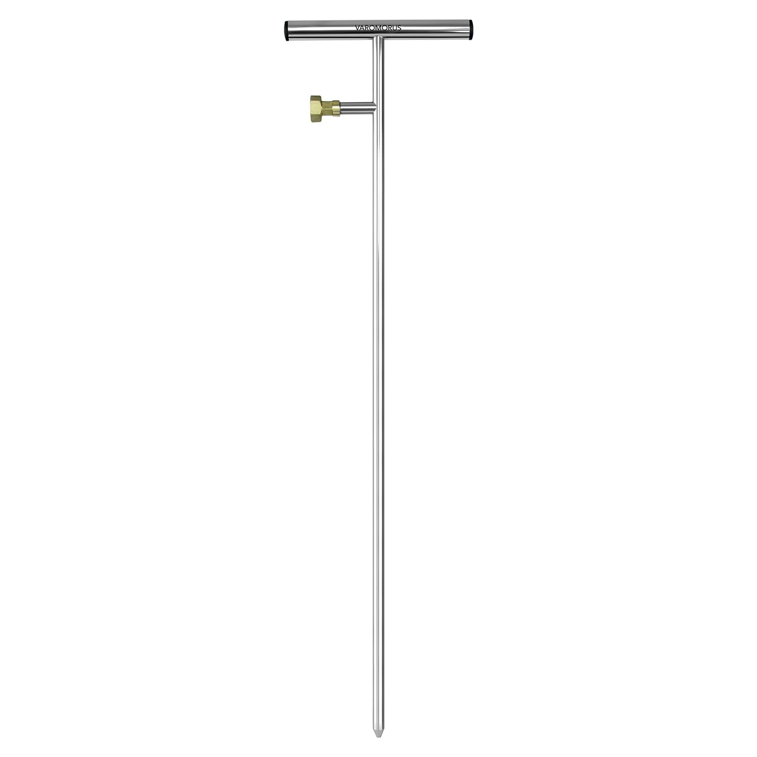 Varomorus Stainless Steel Deep Root Feeder for Tree Watering Spike Tool Irrigation for Outdoor Plants System Wand T-Handle One-Piece