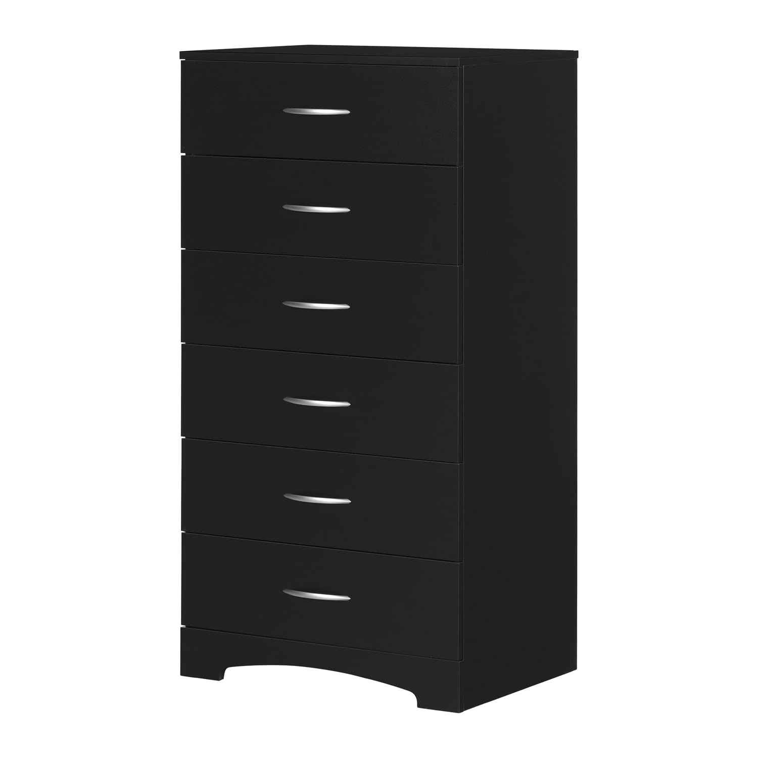 South Shore SoHo 6-Drawer Lingerie Chest, Pure Black