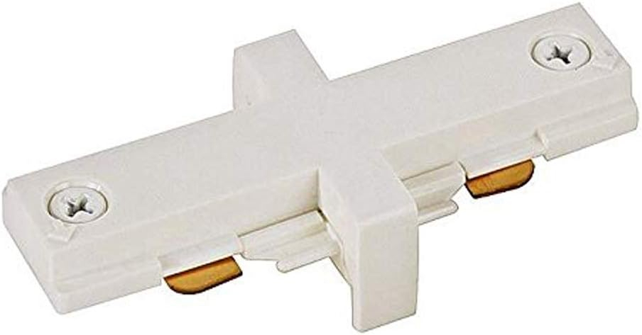 White Aluminum Miniature Straight Track Connector
