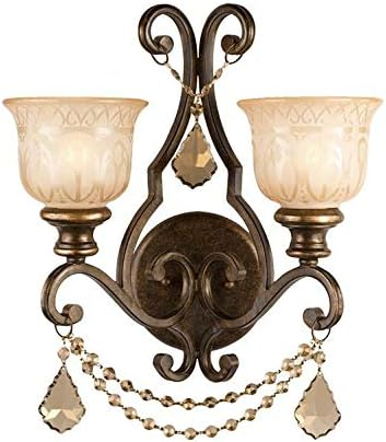 7502-BU-GT-MWP-Crystorama Lighting-Norwalk - Two Light Wall Sconce-Bronze Umber Finish-Hand Cut Crystal Type-Golden Teak Crystal Color