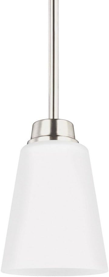Kerrville 6'' Mini-Pendant in Brushed Nickel with Satin Etched Glass