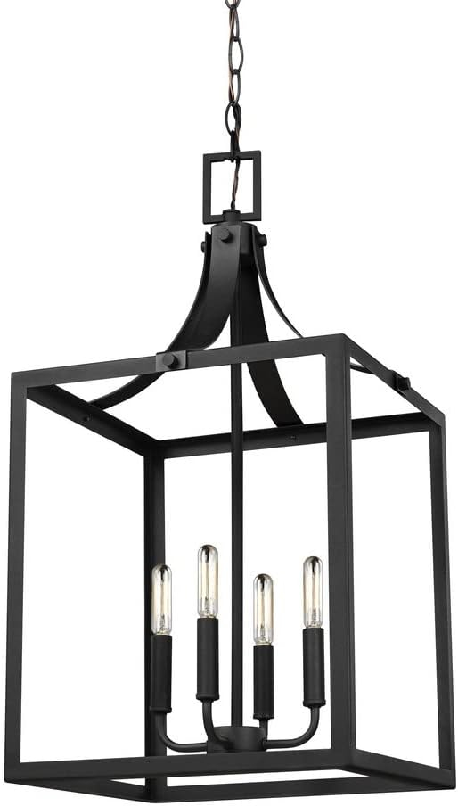 Labette 4-Light Black Hall-Foyer Hanging Pendant