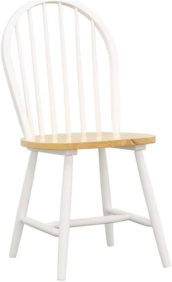 Coaster Farmhouse Windsor Wood Dining Chairs in White