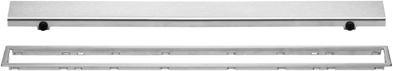 Kerdi-Line 40" Brushed Stainless Steel Solid Drain Grate