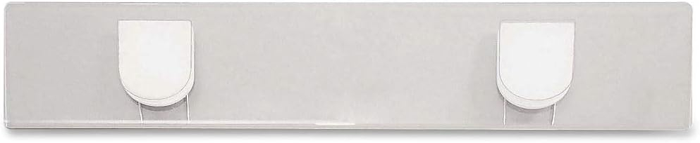 Clear Acrylic Panel-Mounted Sign Holder with Clips, 9 x 2 Inch