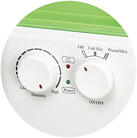 1.05 Gal. 500 sq. ft. Dual-Mist (Warm/Cool) Ultra-Sonic Humidifier with Ion Exchange Filter in Green