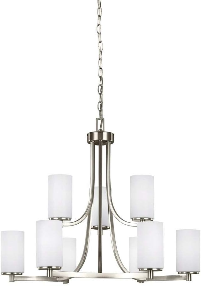 Hettinger 9-Light Brushed Nickel Modern Transitional Hanging Chandelier