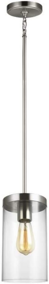 Generation Lighting 6590301-962 Zire One Light Pendant, Brushed Nickel