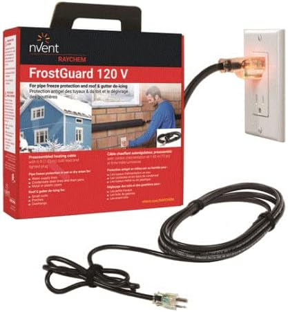 nVent Raychem Black 12 ft FrostGuard Pipe Freeze Protection Cable