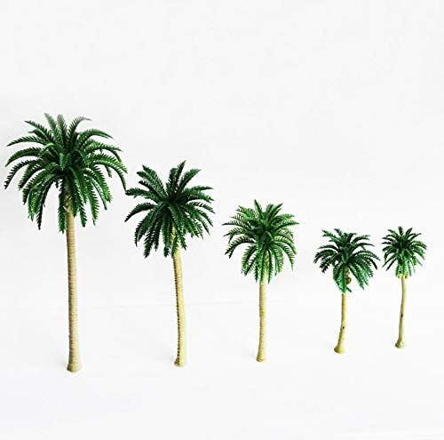 30PCS Mixed Model Trees Coconut Palm Scale Tree Diy Rainforest Scenery Layout