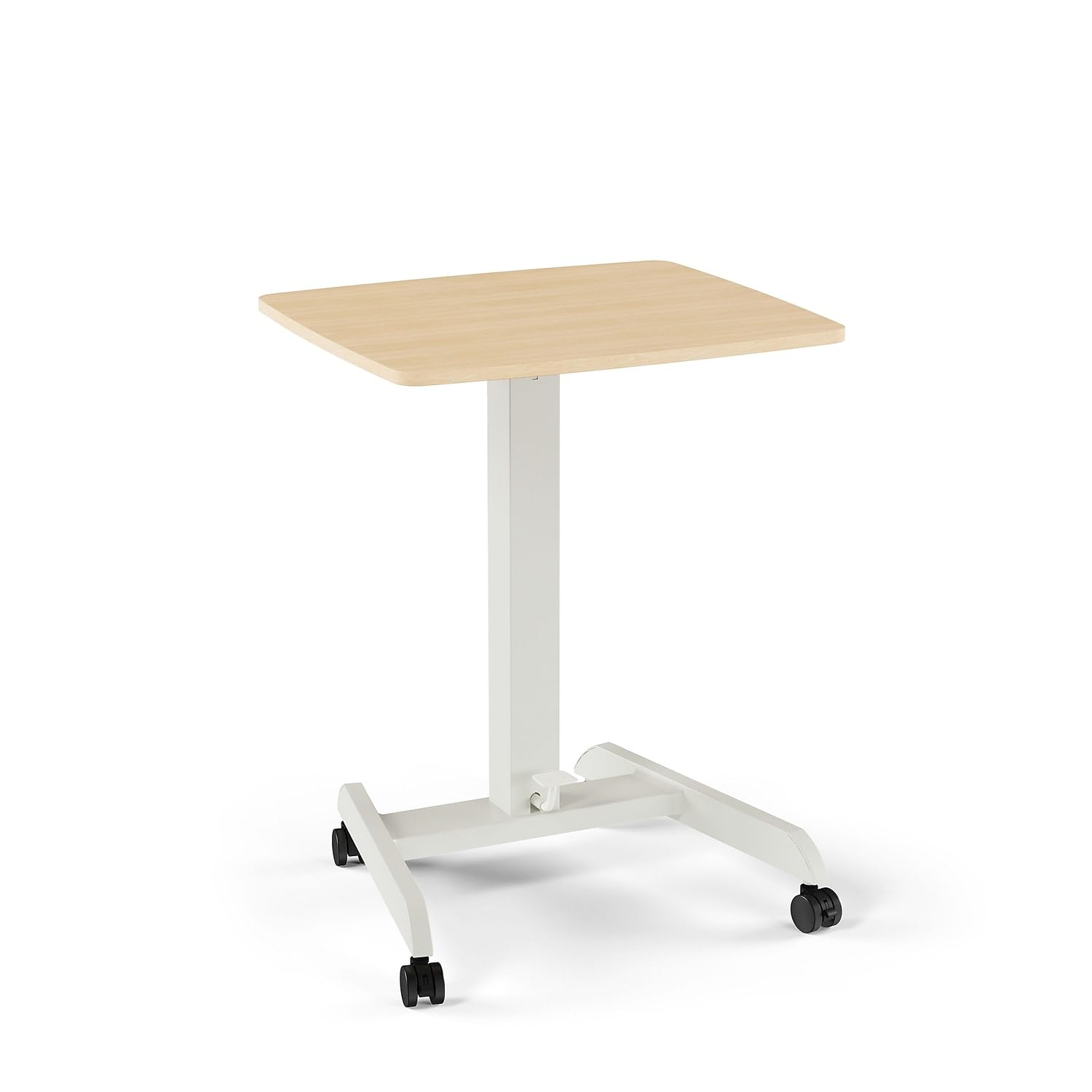 Union & Scale Essentials 24"W Adjustable Standing Mobile Desk Natural (UN60413-CC)