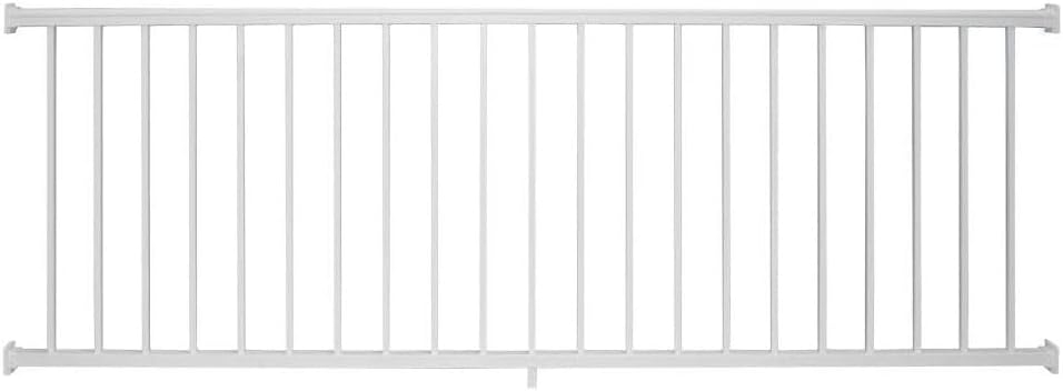 Weatherables Stanford Railing Kit – Aluminum Indoor & Outdoor Railing Kit for Decks, Porches & Balconies, Made with Durable & Low-Maintenance White Textured Powder-Coat Finish (36 in. H x 8 ft. W)