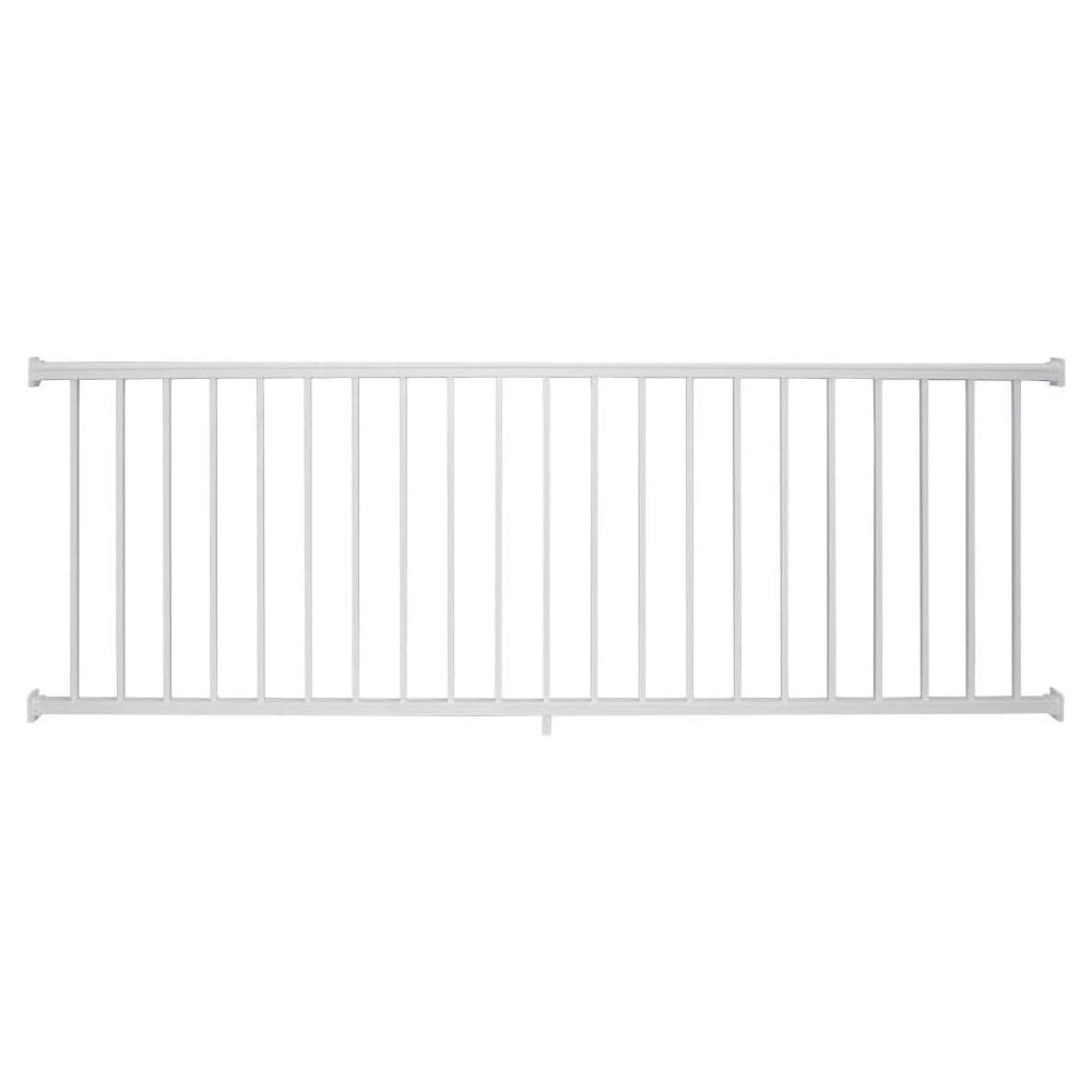 Weatherables Stanford Railing Kit – Aluminum Indoor & Outdoor Railing Kit for Decks, Porches & Balconies, Made with Durable & Low-Maintenance White Textured Powder-Coat Finish (36 in. H x 8 ft. W)