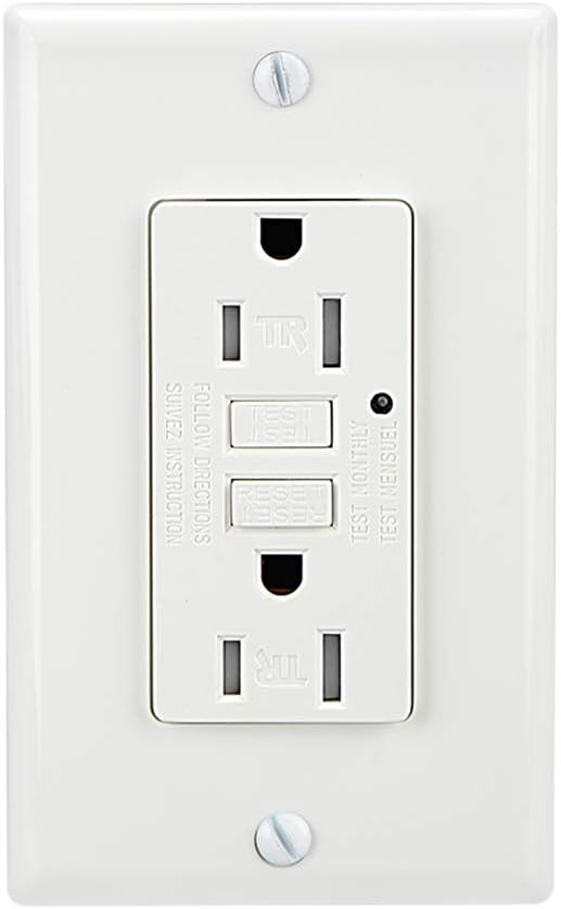 Leviton Smartlockpro Series 15A Self Test Tamper Resistant GFCI Outlet GFTR1-W