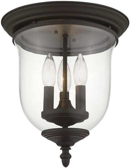 Livex Lighting Legacy 3 - Light Flush Mount in  Antique Brass