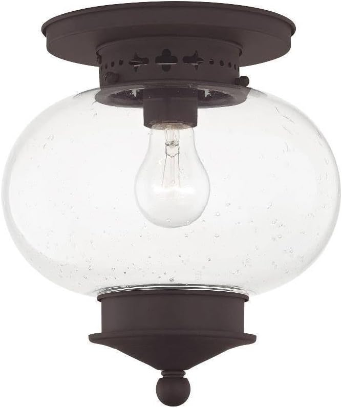 Livex Lighting Harbor 1 - Light Flush Mount in  Bronze