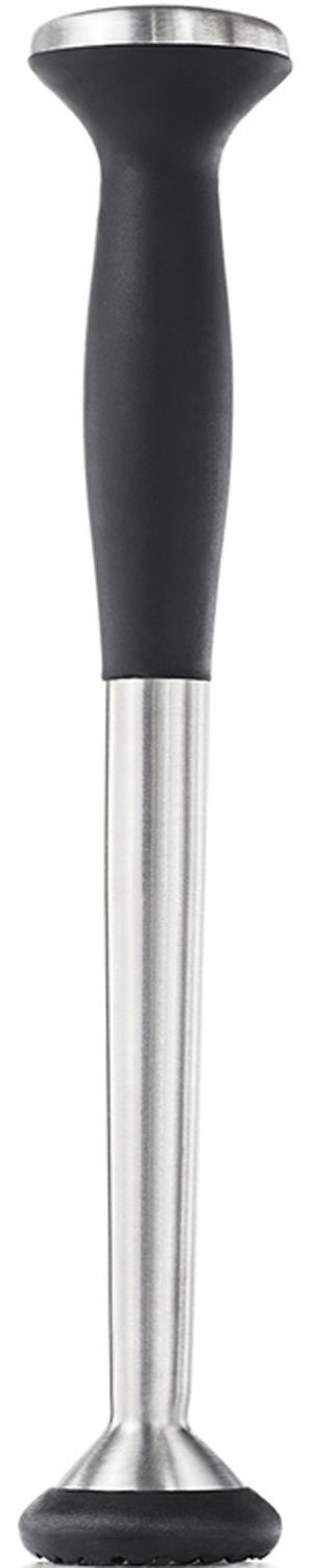 9-Inch Black and Silver Stainless Steel Muddler with Nylon Head