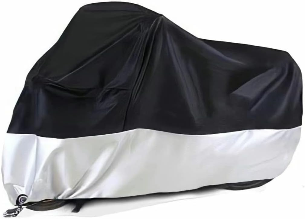 Motorcycle Covers, Outdoor Waterproof Motorbike Covers with Lock-Holes & Storage Bag, Fits up to 96.5" Motorcycles
