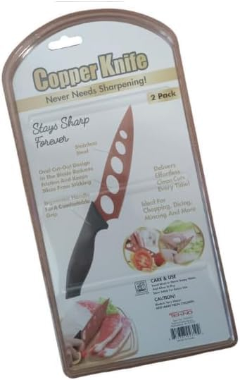 Sharp Forever 5" Copper and Stainless Steel Knife Set