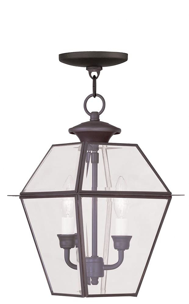 Livex Lighting - Westover - 2 Light Outdoor Pendant Lantern in Farmhouse Style -