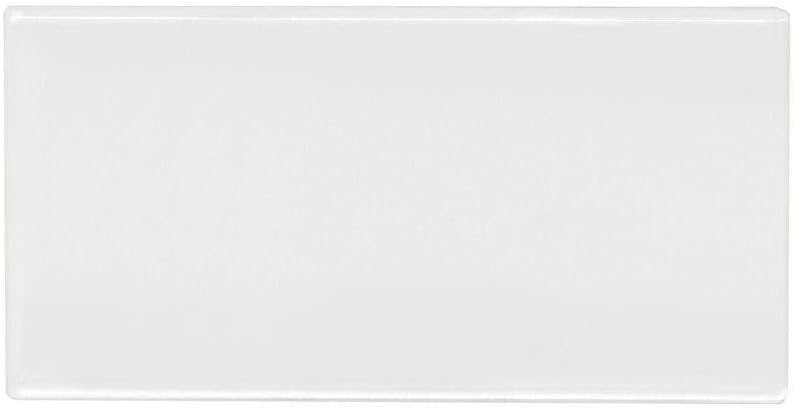 Tenedos White Ceramic 3x6 Glossy Subway Wall Tile Backsplash for Kitchen, Bathroom Shower, Accent Decor, Fireplace (80 Pieces - Box of 10 sq.ft.)