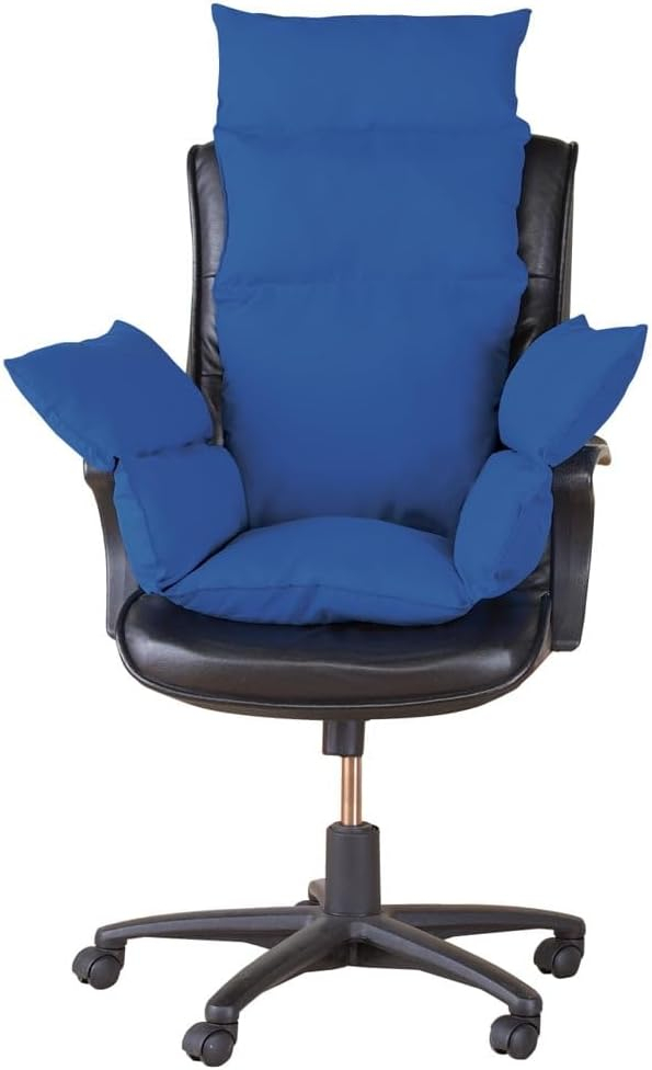 Collections Etc Extra Support Cozy Chair Cushion, Blue