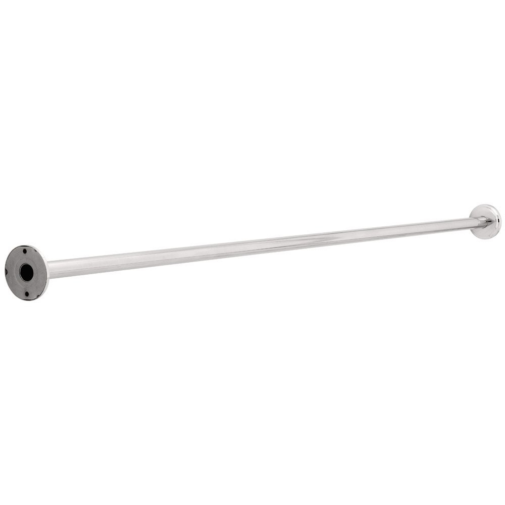 Franklin Brass 1" x 60" Shower Rod with Step Style Flanges, Available in Multiple Colors