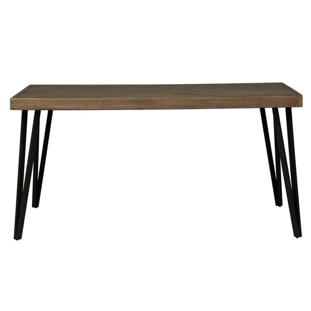 Horizons Light Brown 7 Piece Wood Rectangular Table Set