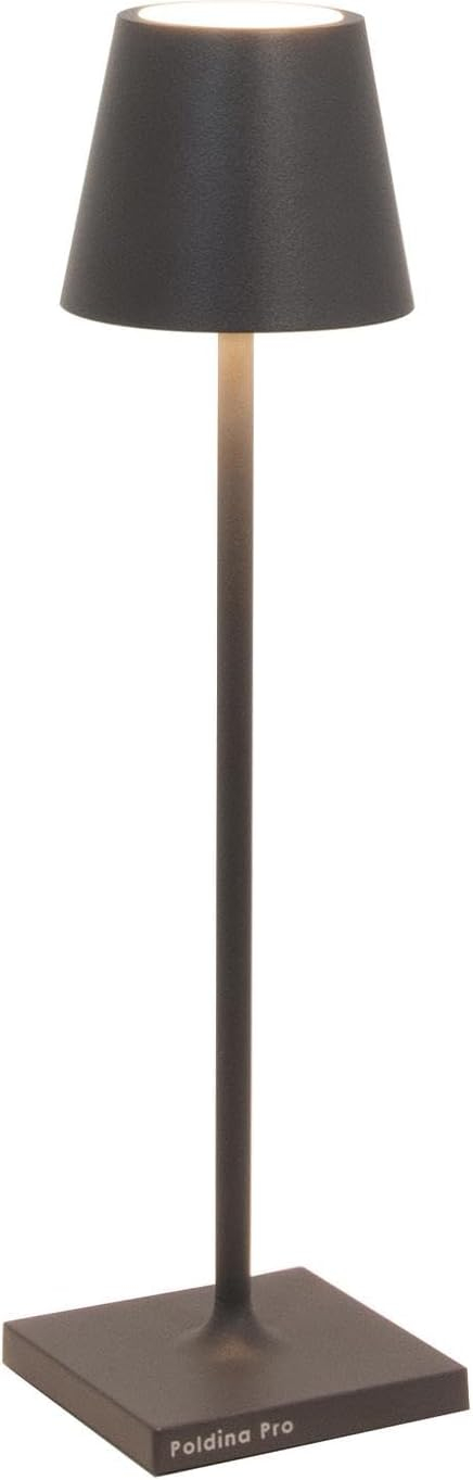 Dark Grey Cordless Touch LED Table Lamp