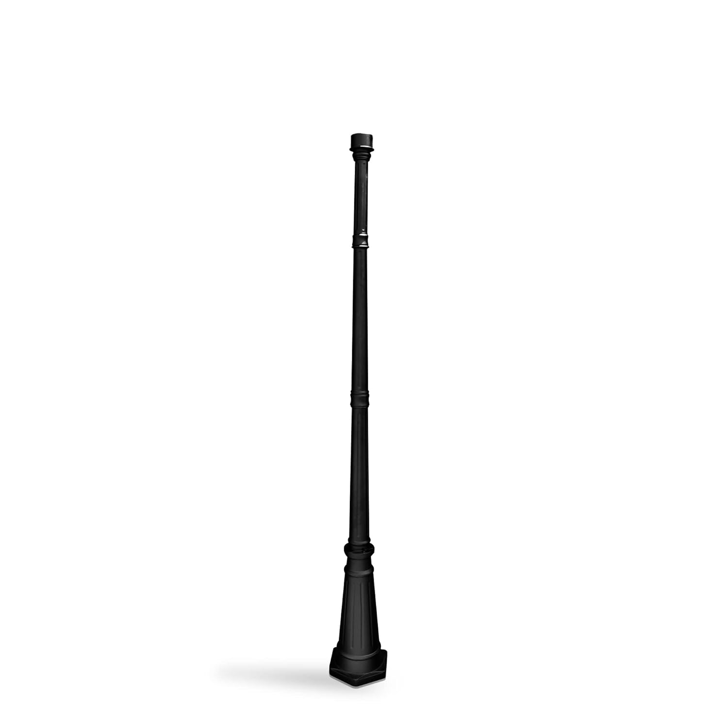 Gama Sonic 6.5-Foot Black Decorative Post with 3-Inch Fitter