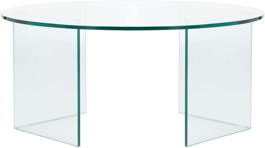 SAFAVIEH Bexon Tempered Glass Coffee Table Clear COF7301A-2BX