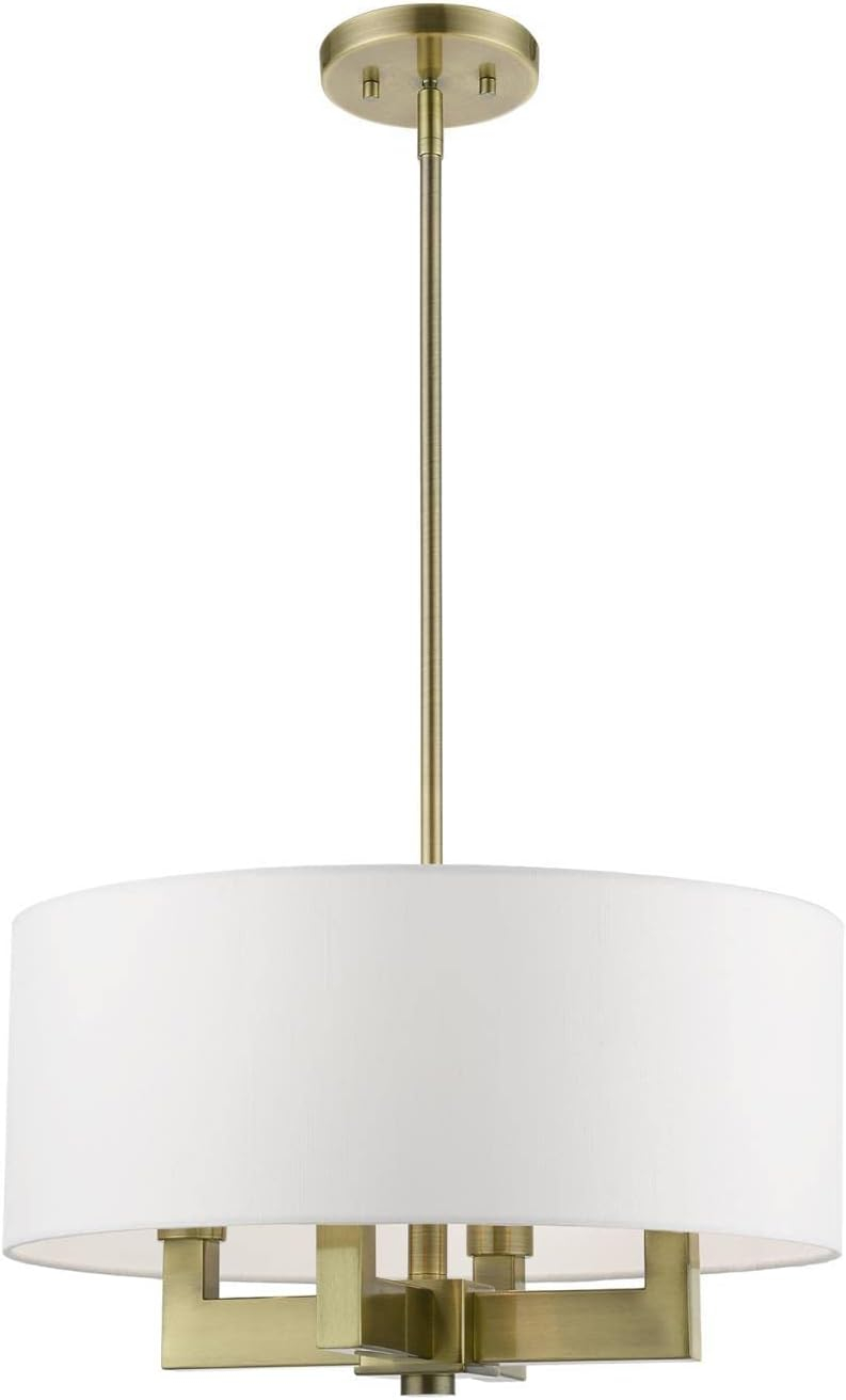 Livex Lighting Cresthaven 4 - Light Chandelier in  Antique Brass
