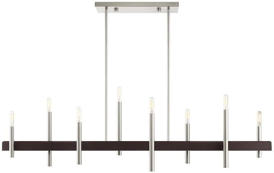 Livex Lighting Denmark 8 - Light Chandelier in  Brushed Nickel